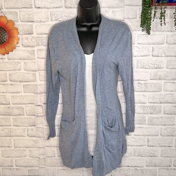 Madewell Ryder Heather Blue Cardigan Top Shirt Sweater Oversized Small - Picture 3 of 7